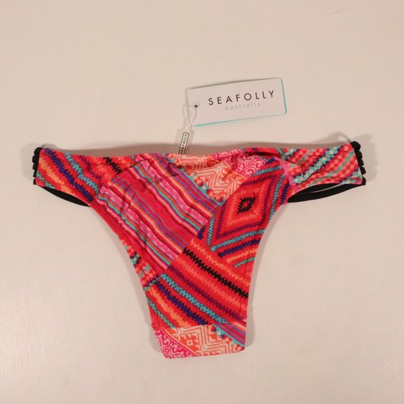 NWT Seafolly Multi Rouleau Brazilian in Desert Flame - Picture 6 of 8